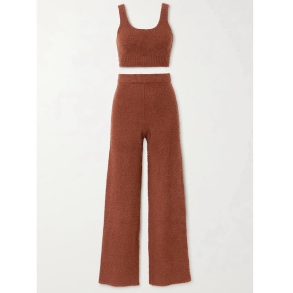 Reformation Pants - Reformation Isle Two Piece Set in Cinnamon